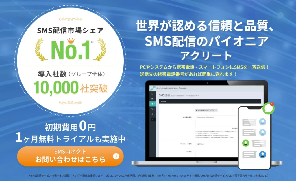 SMSコネクト紹介画像の1枚目